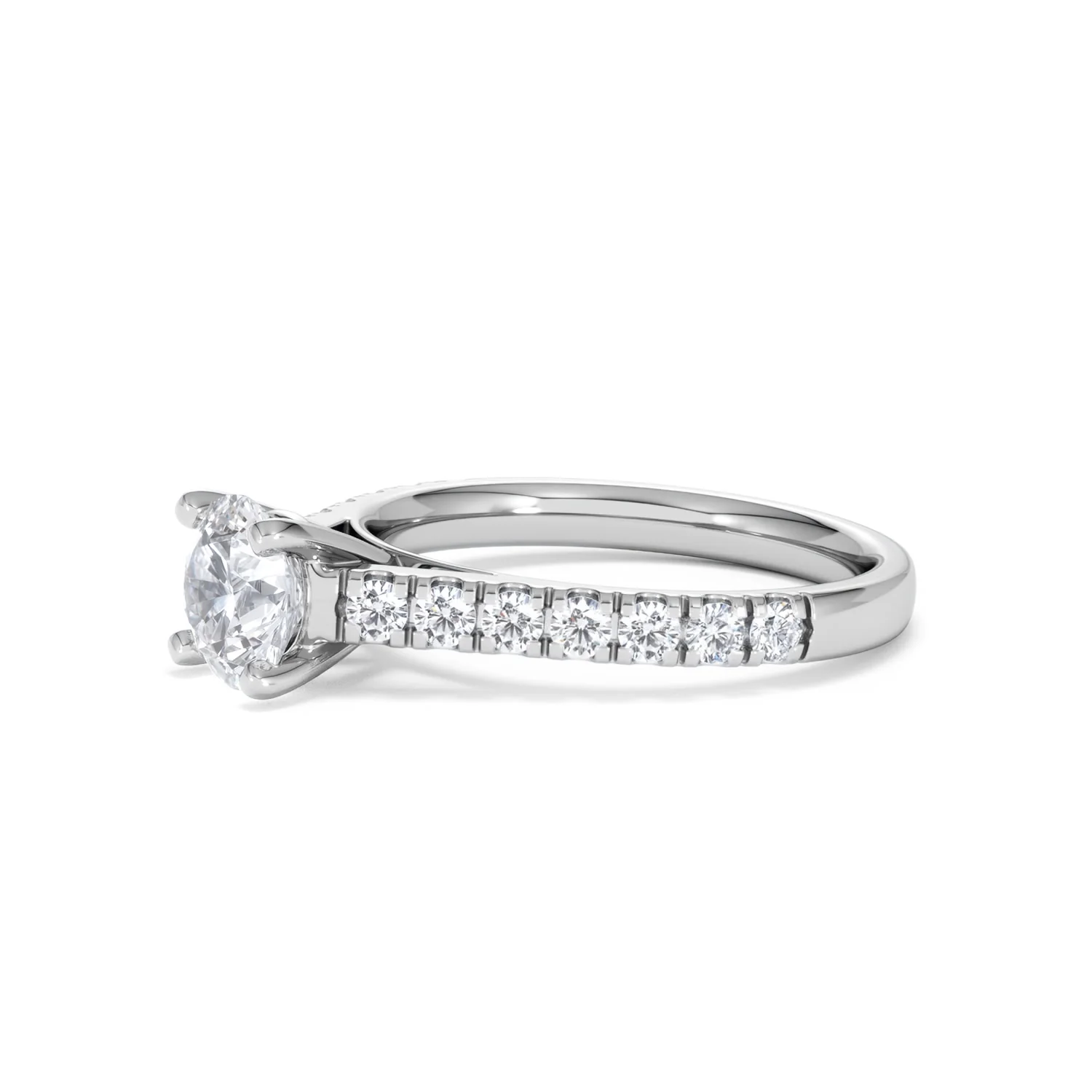 Natalia Lab Diamond Engagement Side Stone Ring Platinum 1.50CT F/VS1 - Image 75