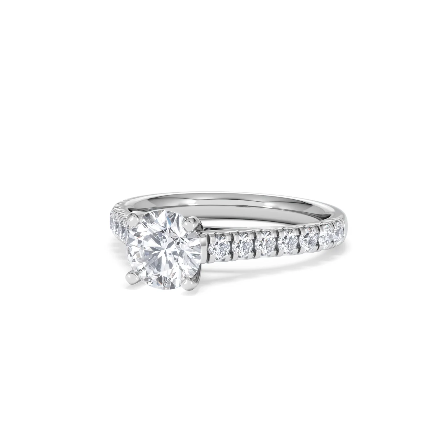 Natalia Lab Diamond Engagement Side Stone Ring Platinum 1.50CT F/VS1 - Image 83