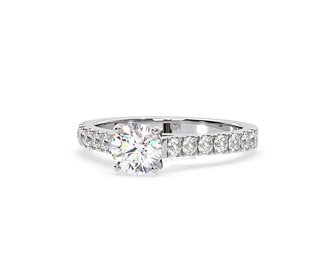Natalia Lab Diamond Engagement Side Stone Ring Platinum 1.50CT F/VS1 - Image 91