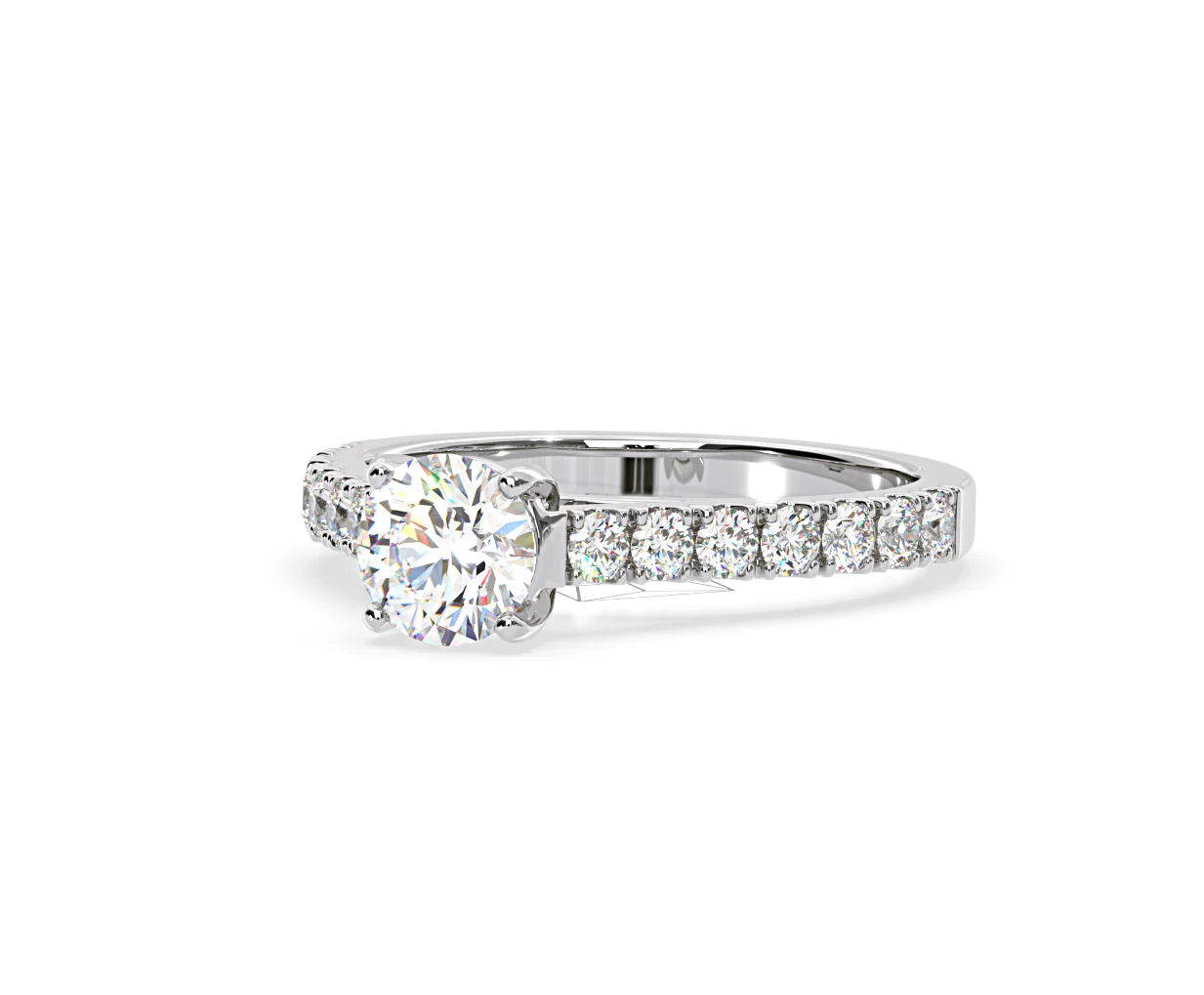 Natalia Lab Diamond Engagement Side Stone Ring Platinum 1.50CT F/VS1 - Image 93