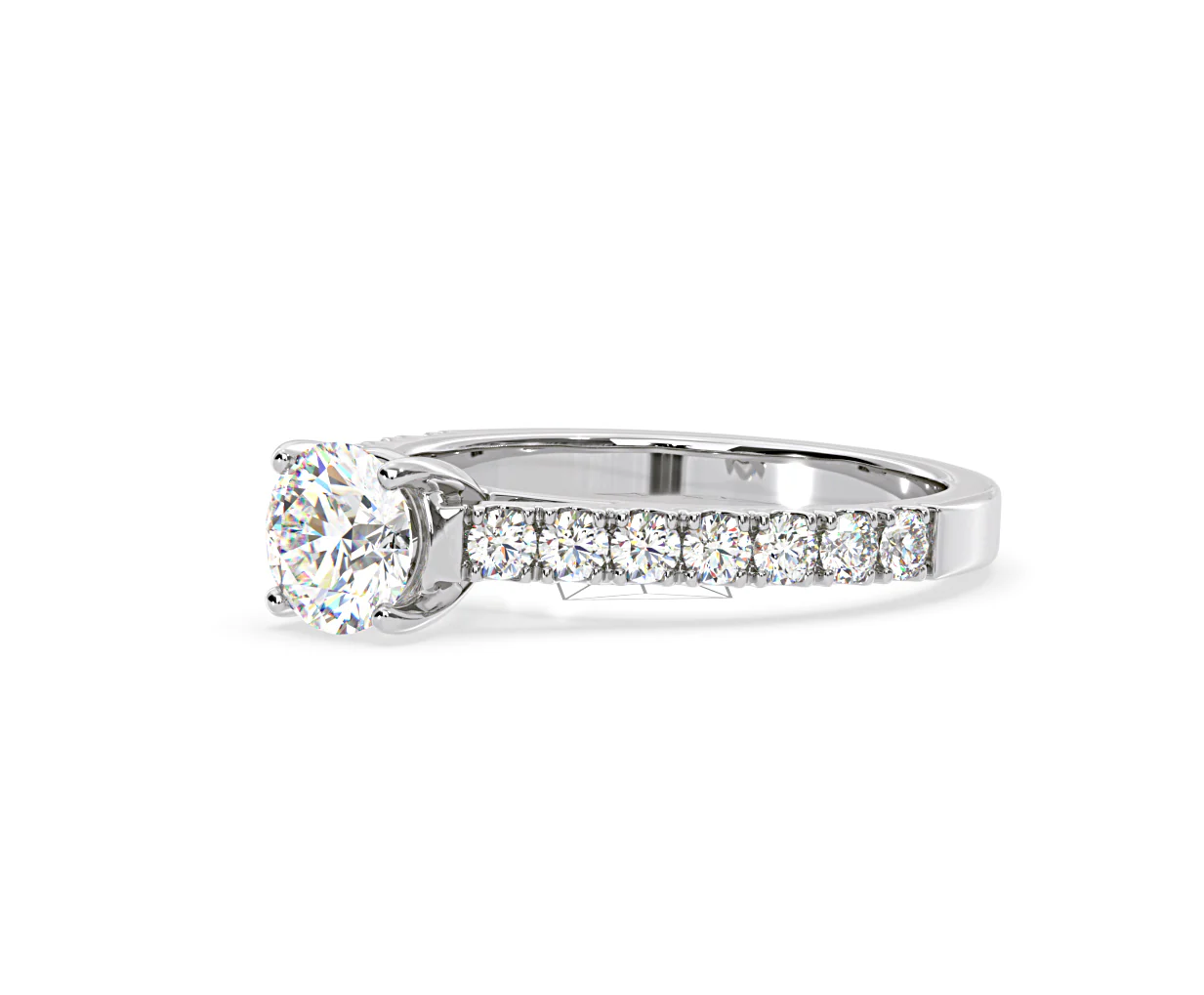 Natalia Lab Diamond Engagement Side Stone Ring Platinum 1.50CT F/VS1 - Image 97