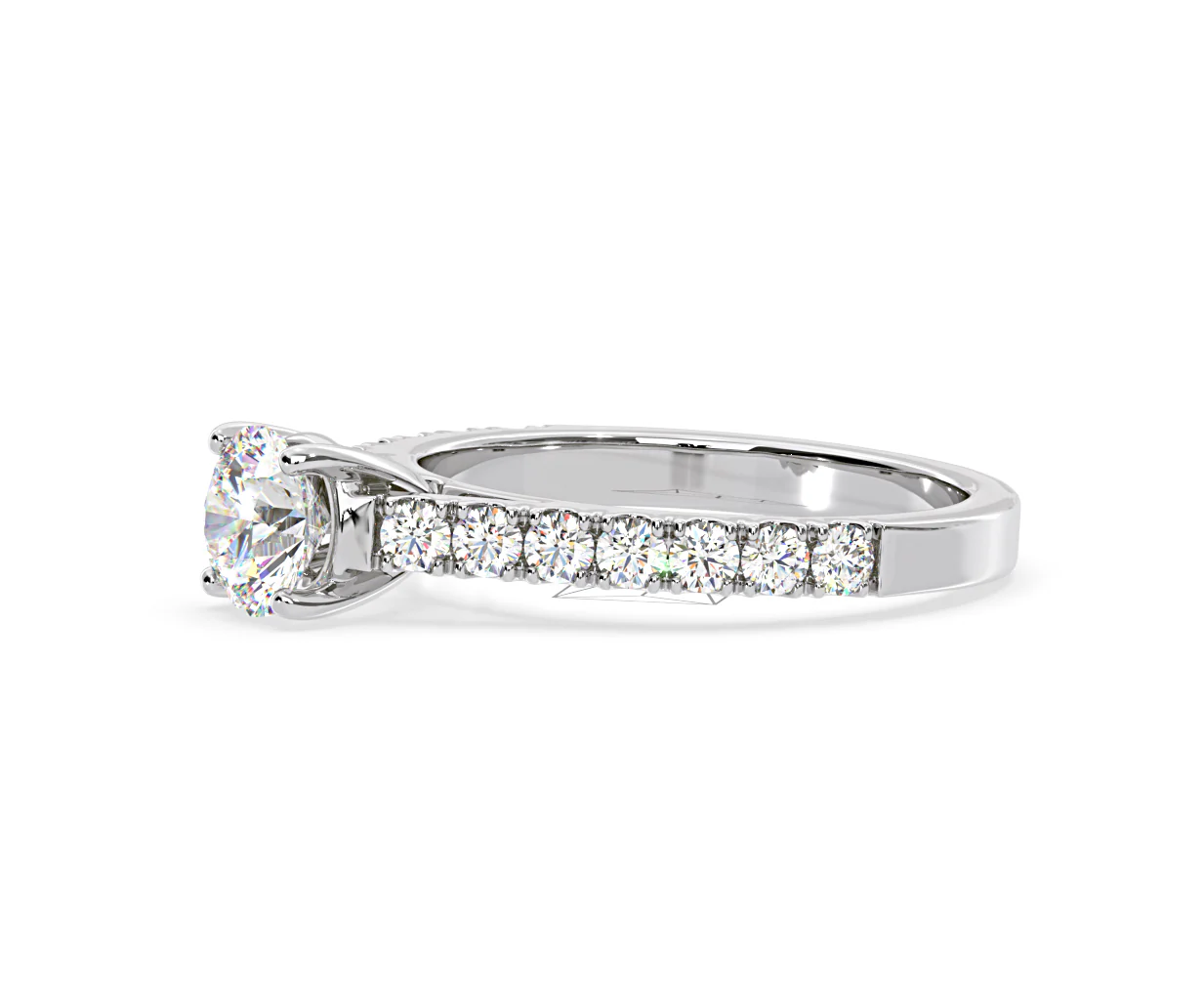 Natalia Lab Diamond Engagement Side Stone Ring Platinum 2.00CT F/VS1 - Image 101