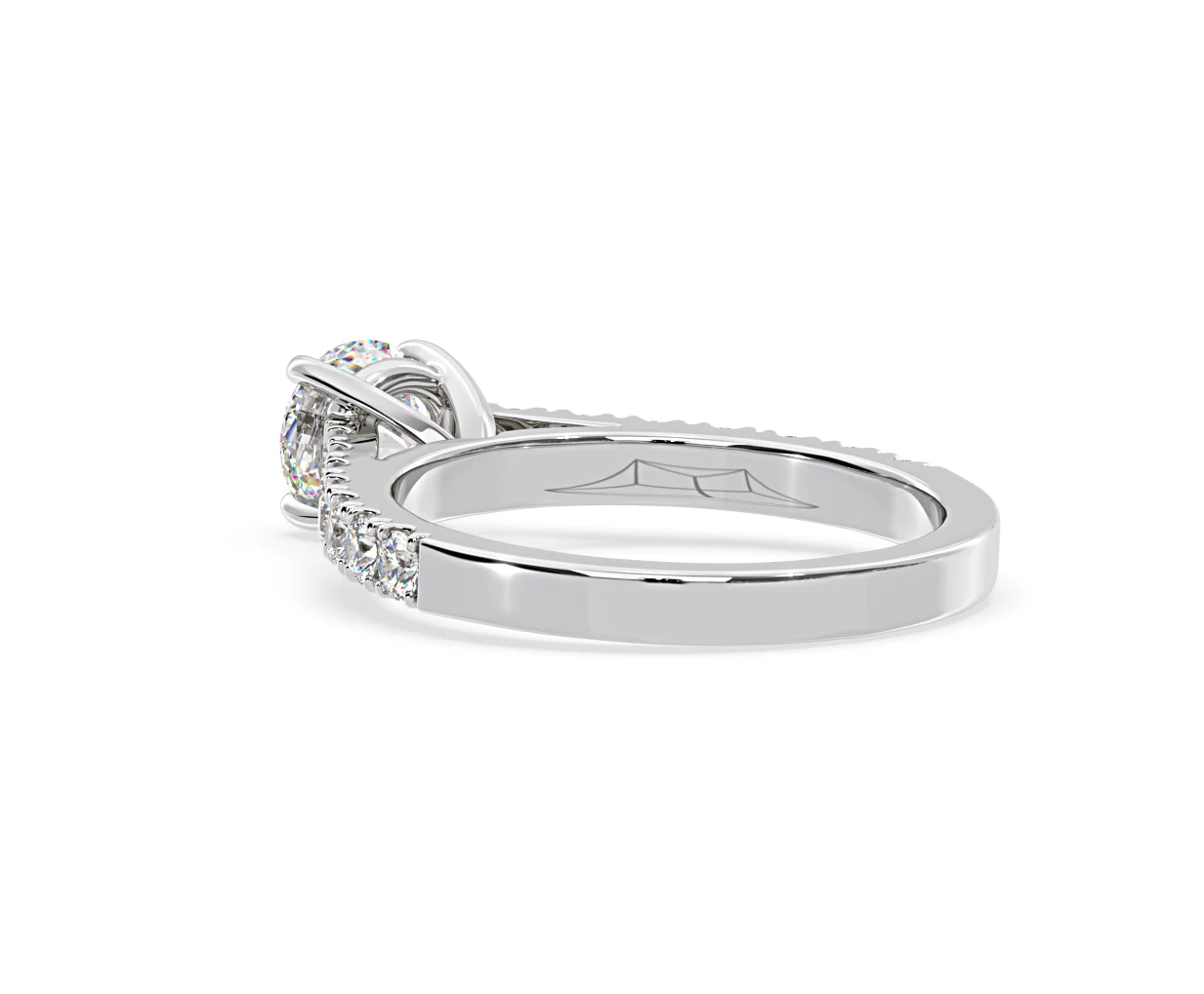 Natalia Lab Diamond Engagement Side Stone Ring Platinum 2.00CT F/VS1 - Image 119