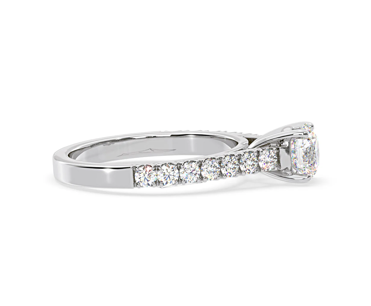 Natalia Lab Diamond Engagement Side Stone Ring Platinum 2.00CT F/VS1 - Image 149