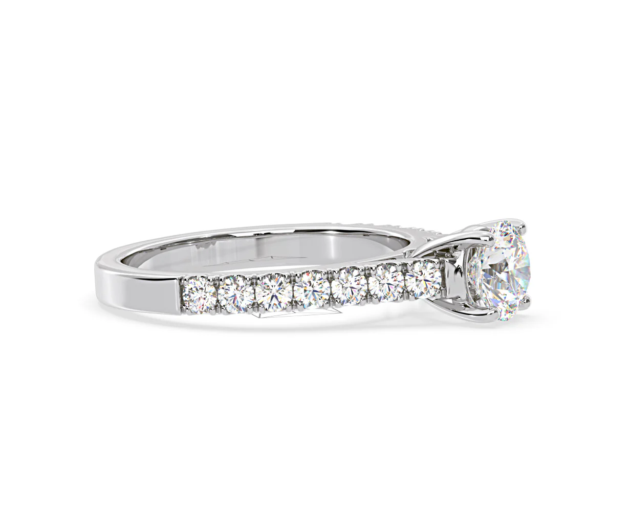 Natalia Lab Diamond Engagement Side Stone Ring Platinum 2.00CT F/VS1 - Image 153