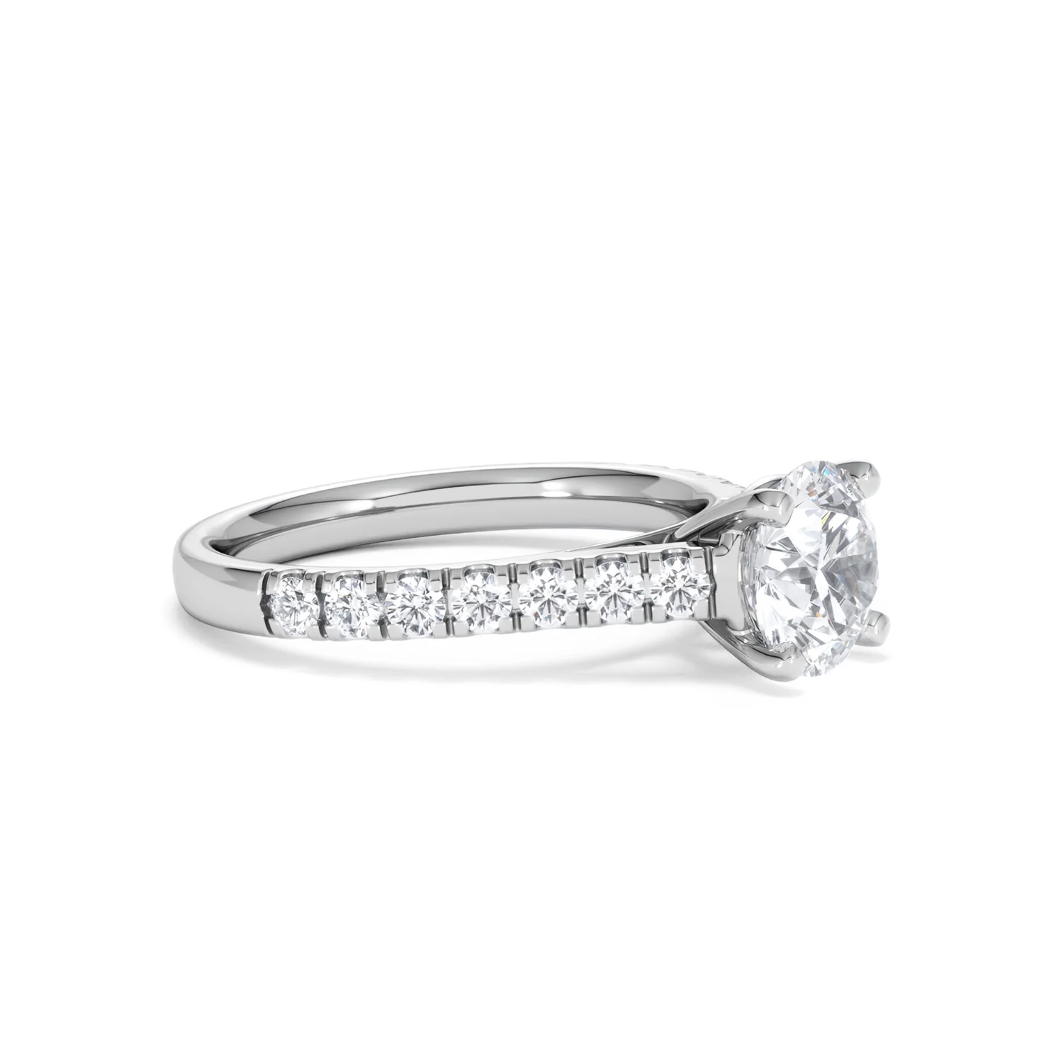 Natalia Lab Diamond Engagement Side Stone Ring Platinum 2.00CT F/VS1 - Image 20