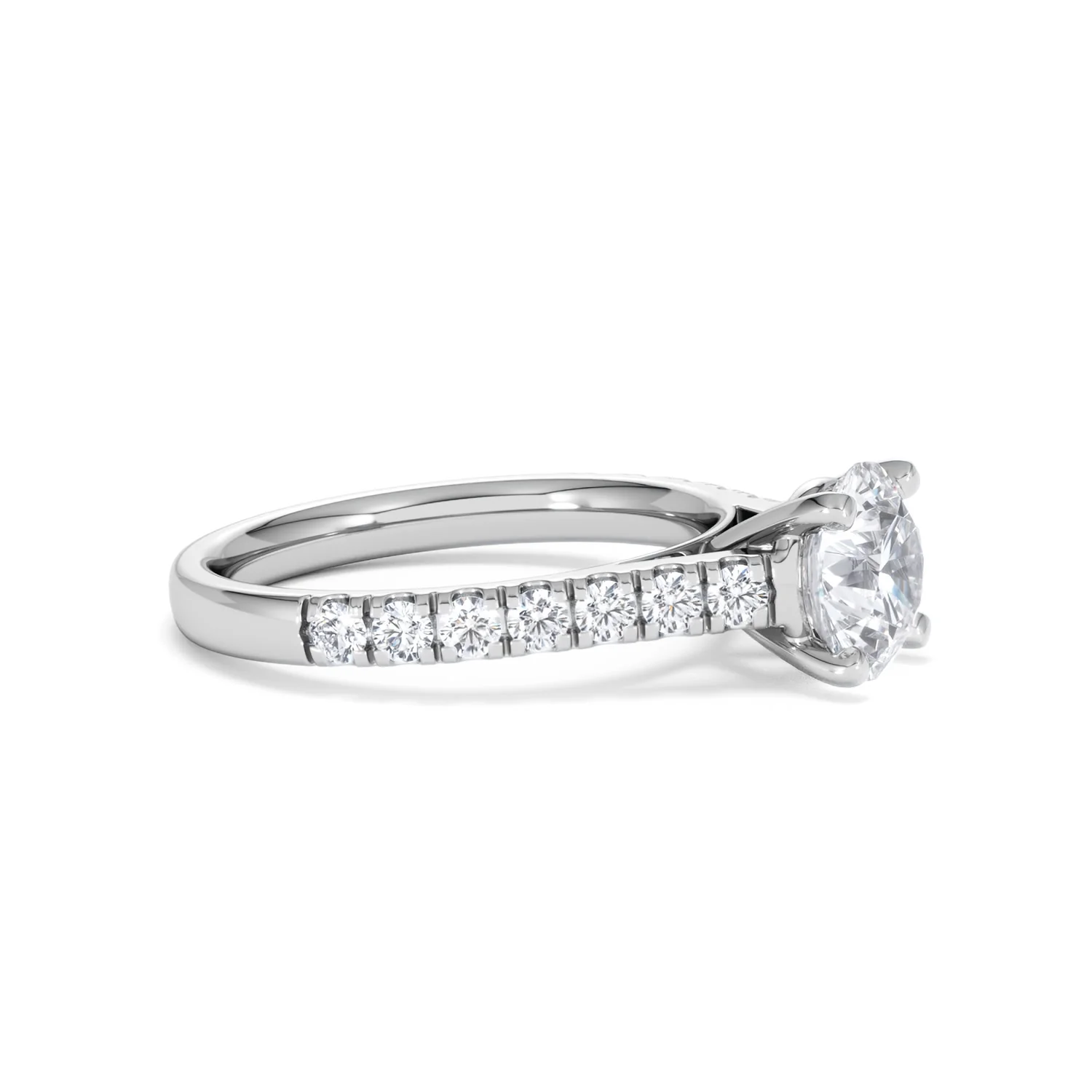 Natalia Lab Diamond Engagement Side Stone Ring Platinum 2.00CT F/VS1 - Image 22
