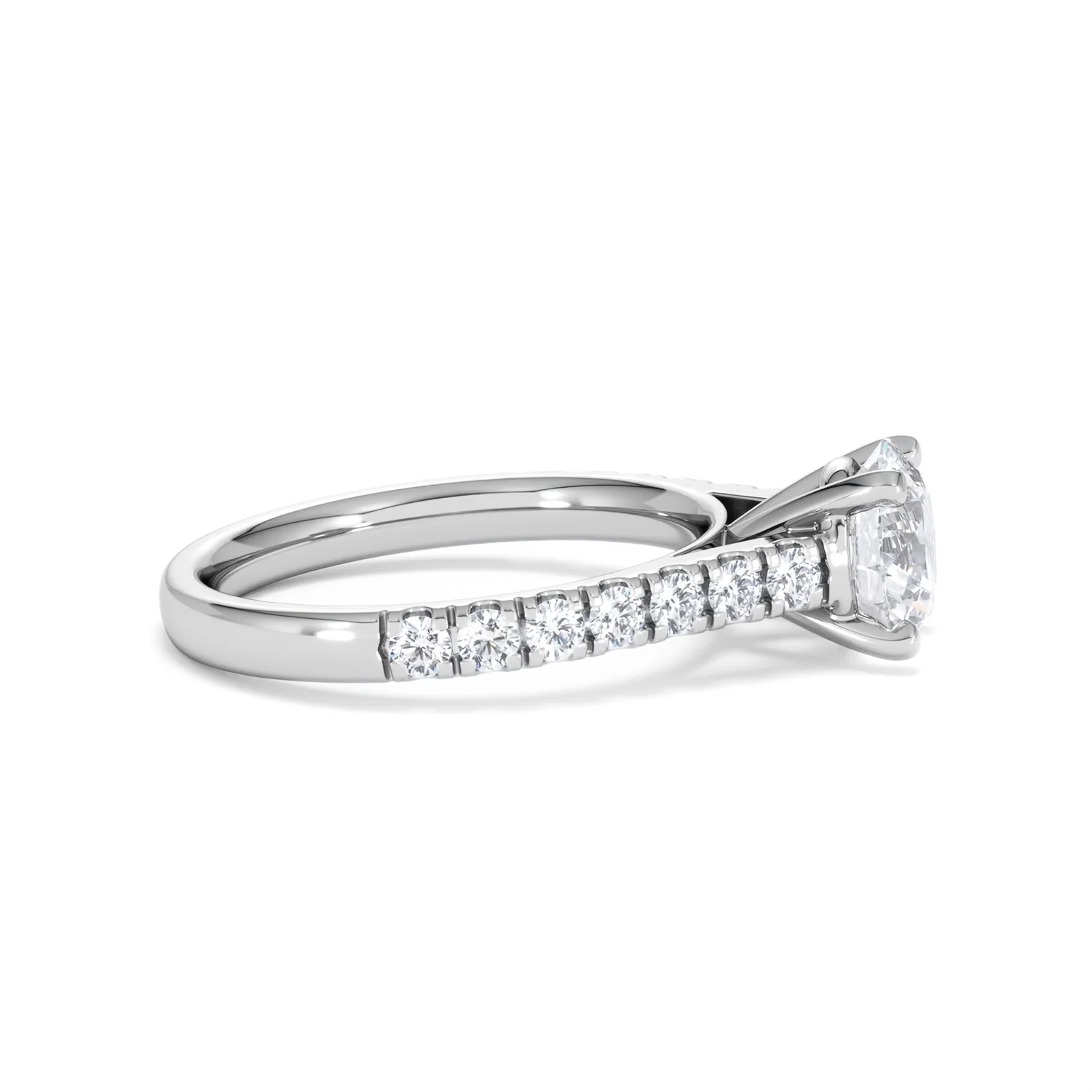 Natalia Lab Diamond Engagement Side Stone Ring Platinum 2.00CT F/VS1 - Image 26