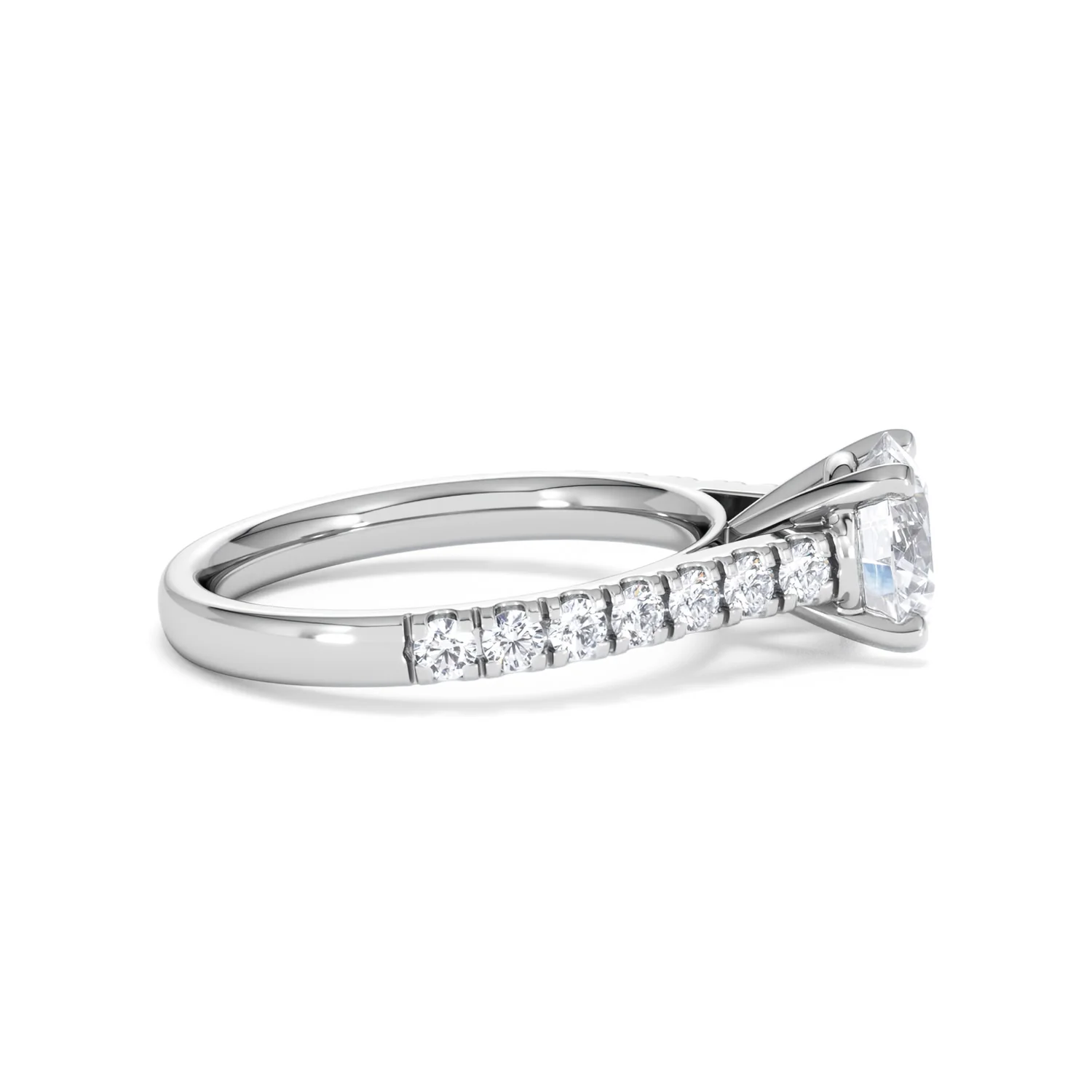 Natalia Lab Diamond Engagement Side Stone Ring Platinum 2.00CT F/VS1 - Image 27
