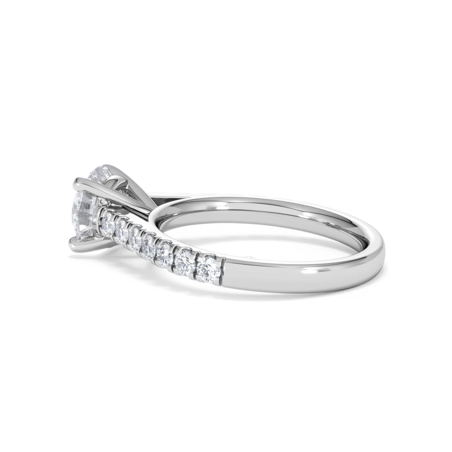 Natalia Lab Diamond Engagement Side Stone Ring Platinum 2.00CT F/VS1 - Image 63