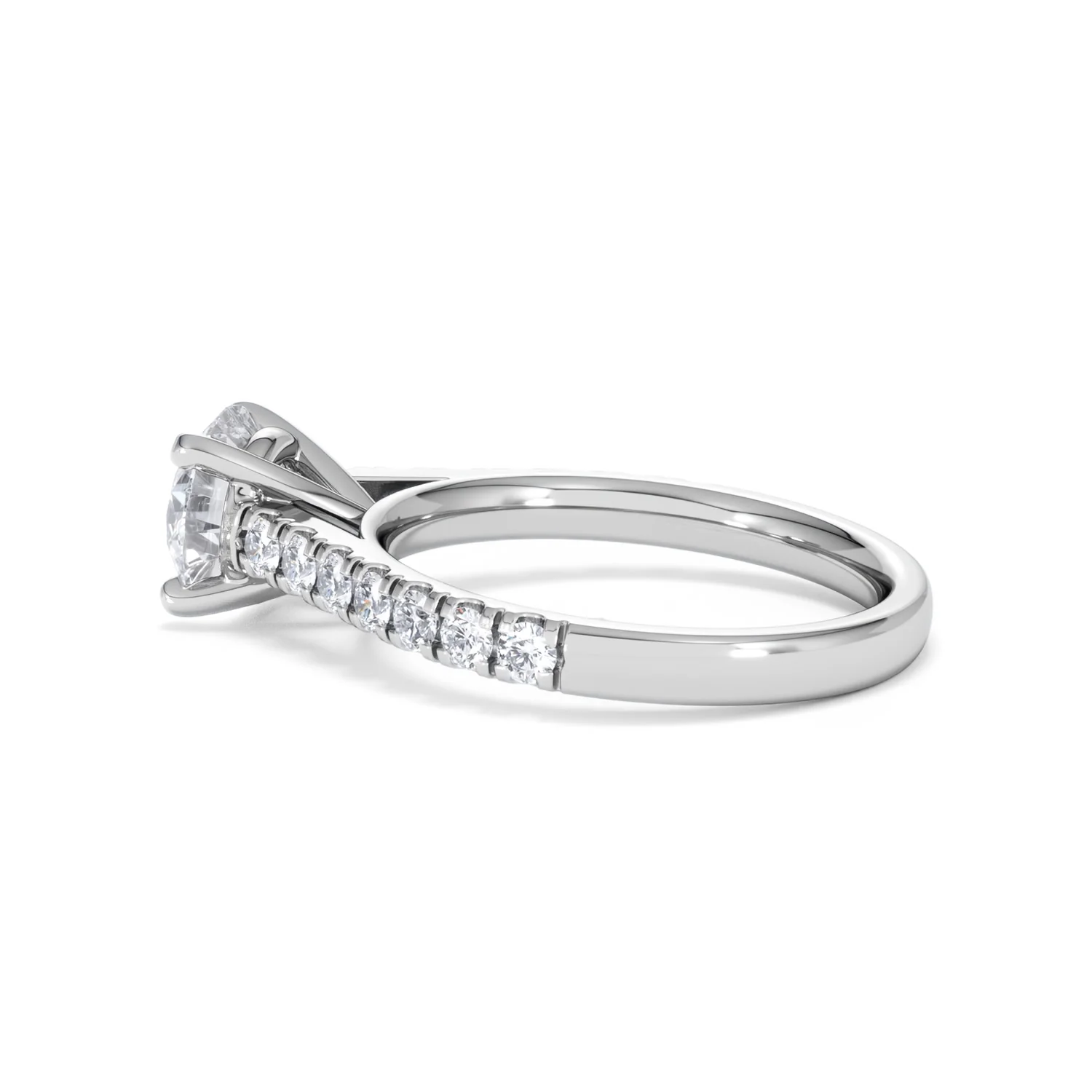 Natalia Lab Diamond Engagement Side Stone Ring Platinum 2.00CT F/VS1 - Image 64
