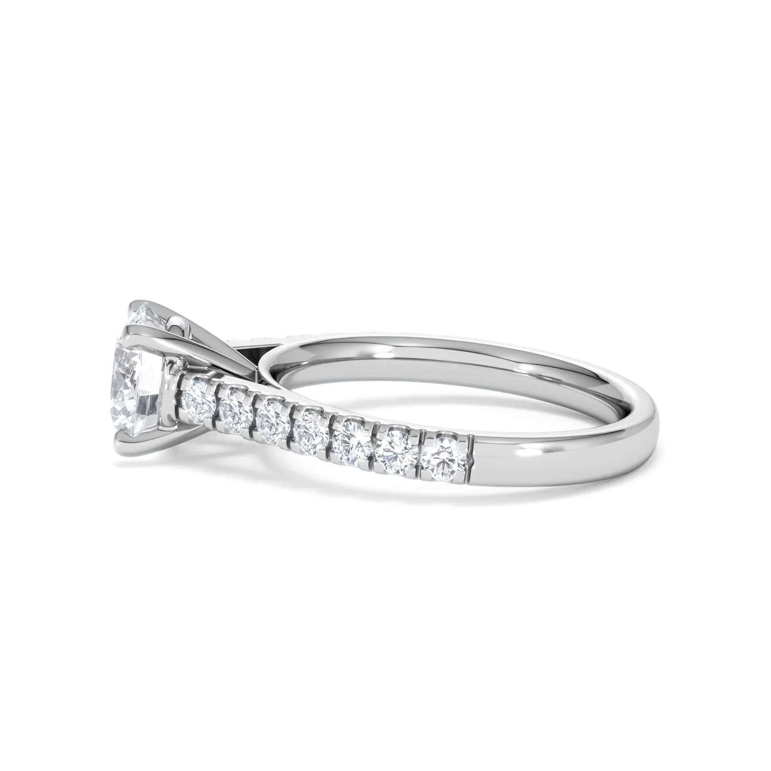 Natalia Lab Diamond Engagement Side Stone Ring Platinum 2.00CT F/VS1 - Image 68