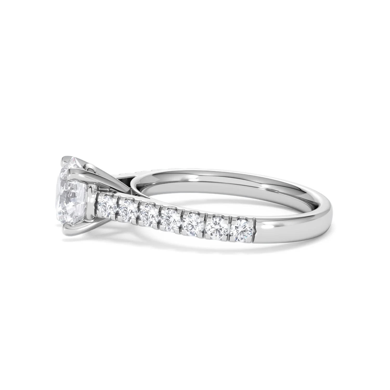 Natalia Lab Diamond Engagement Side Stone Ring Platinum 2.00CT F/VS1 - Image 70