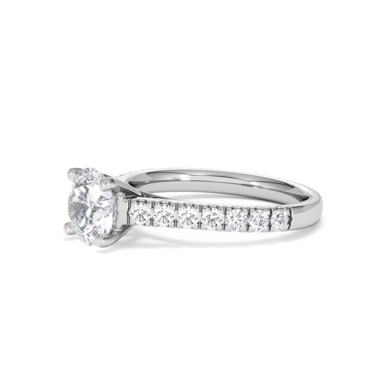 Natalia Lab Diamond Engagement Side Stone Ring Platinum 2.00CT F/VS1 - Image 76