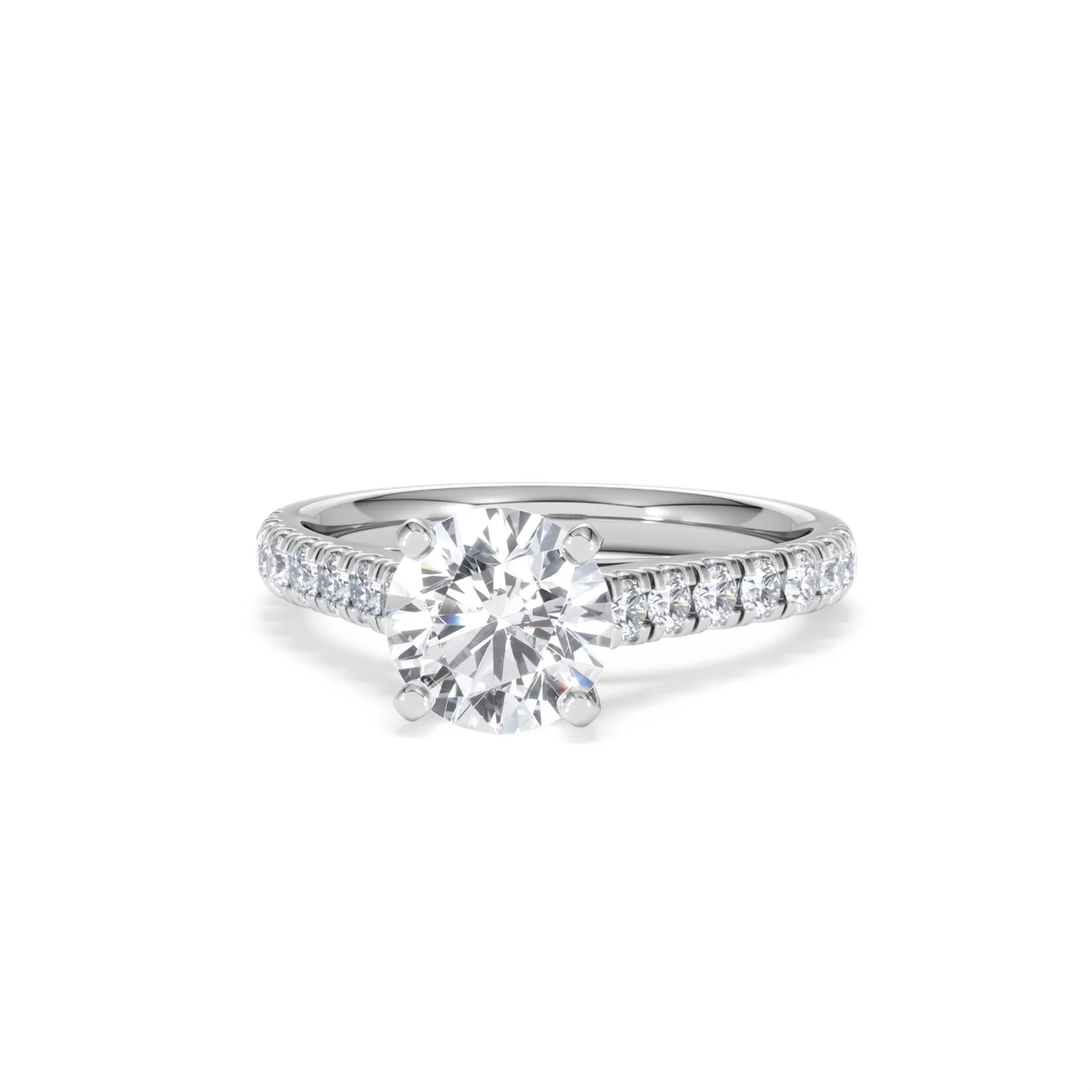 Natalia Lab Diamond Engagement Side Stone Ring Platinum 2.00CT F/VS1 - Image 86