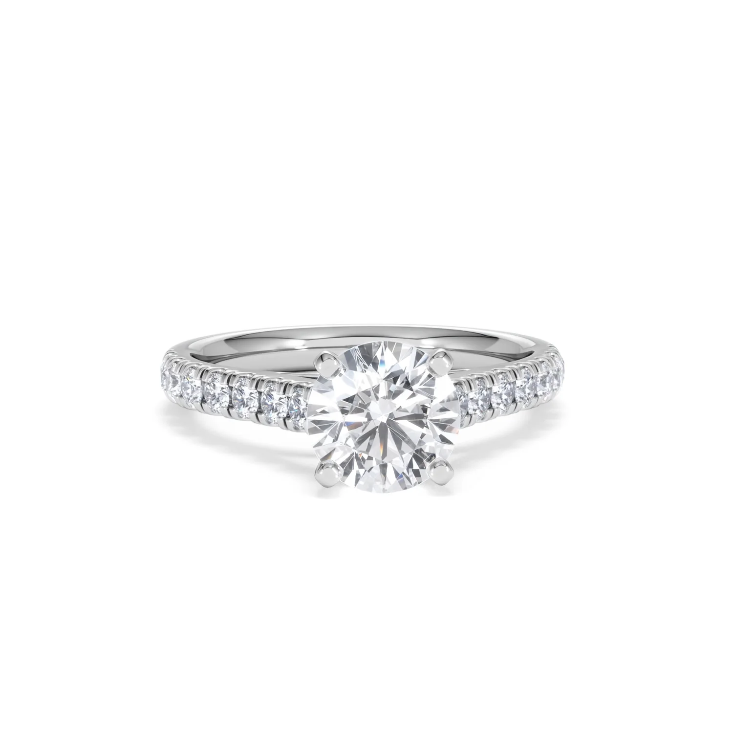 Natalia Lab Diamond Engagement Side Stone Ring Platinum 2.00CT F/VS1 - Image 9