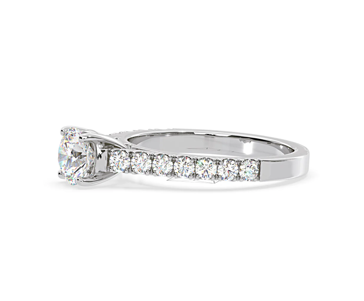 Natalia Lab Diamond Engagement Side Stone Ring Platinum 2.50CT F/VS1 - Image 103