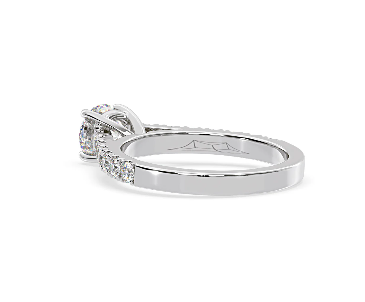 Natalia Lab Diamond Engagement Side Stone Ring Platinum 2.50CT F/VS1 - Image 119