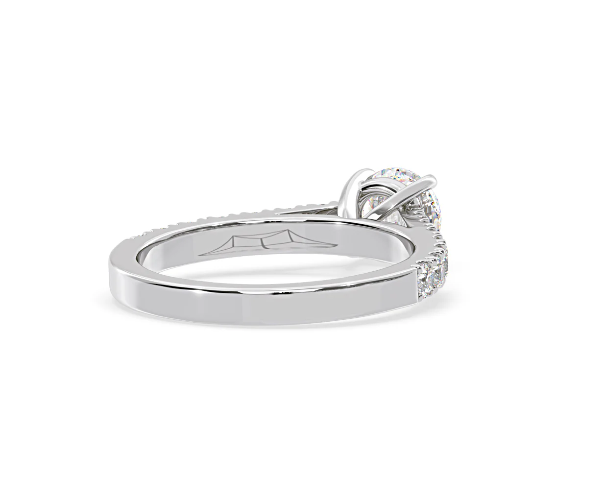 Natalia Lab Diamond Engagement Side Stone Ring Platinum 2.50CT F/VS1 - Image 135