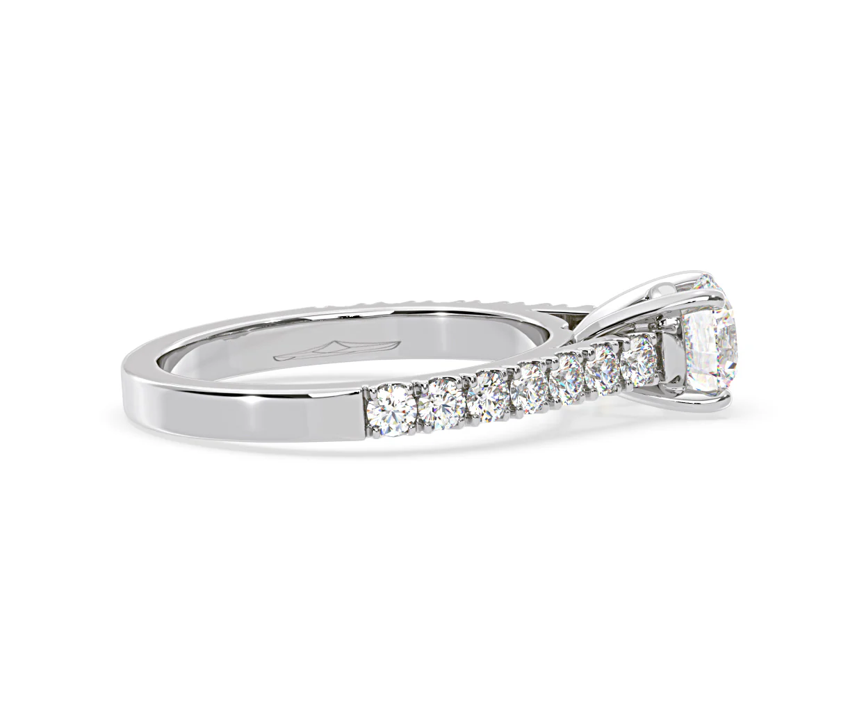 Natalia Lab Diamond Engagement Side Stone Ring Platinum 2.50CT F/VS1 - Image 147