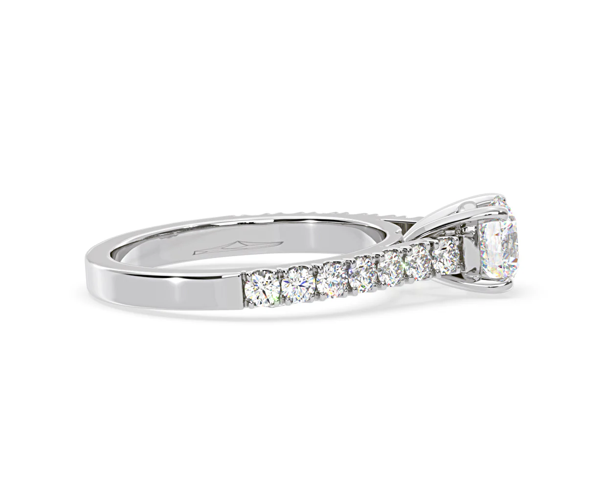 Natalia Lab Diamond Engagement Side Stone Ring Platinum 2.50CT F/VS1 - Image 148