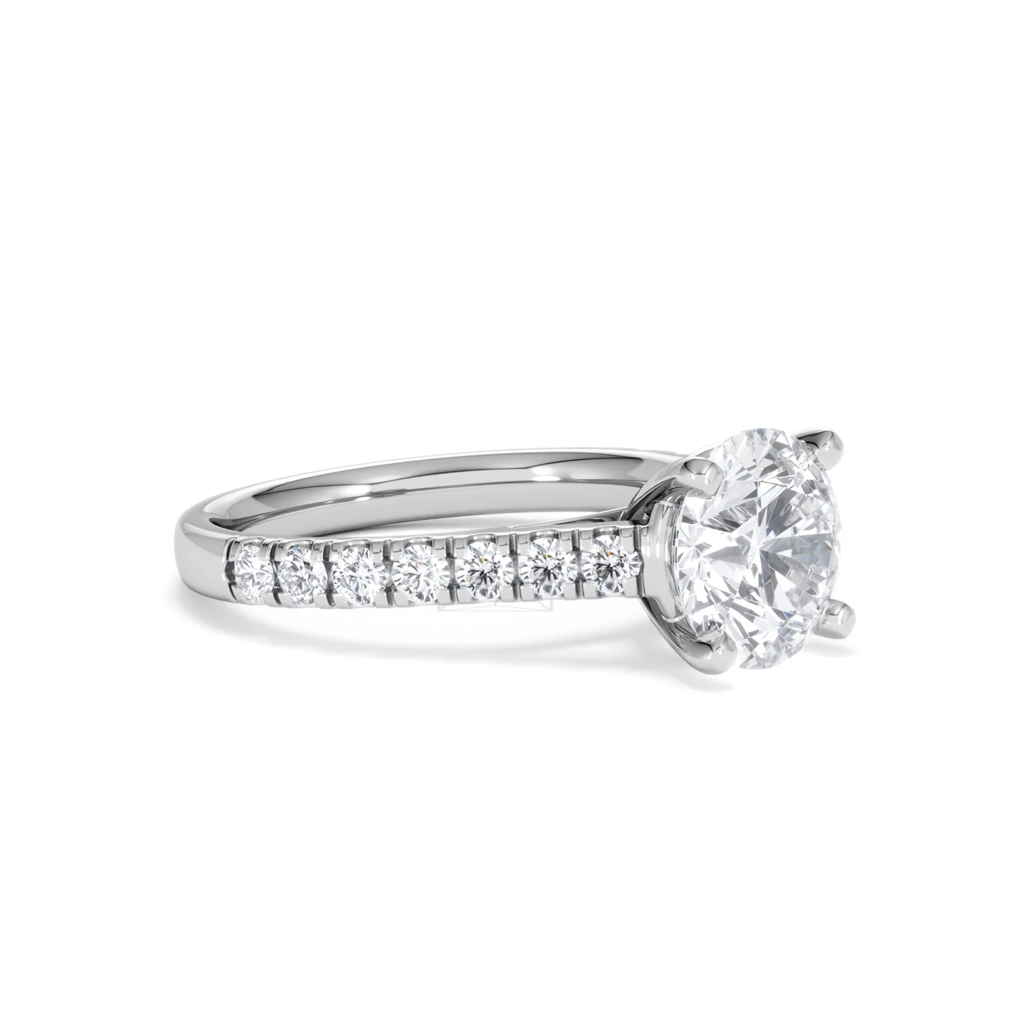 Natalia Lab Diamond Engagement Side Stone Ring Platinum 2.50CT F/VS1 - Image 19