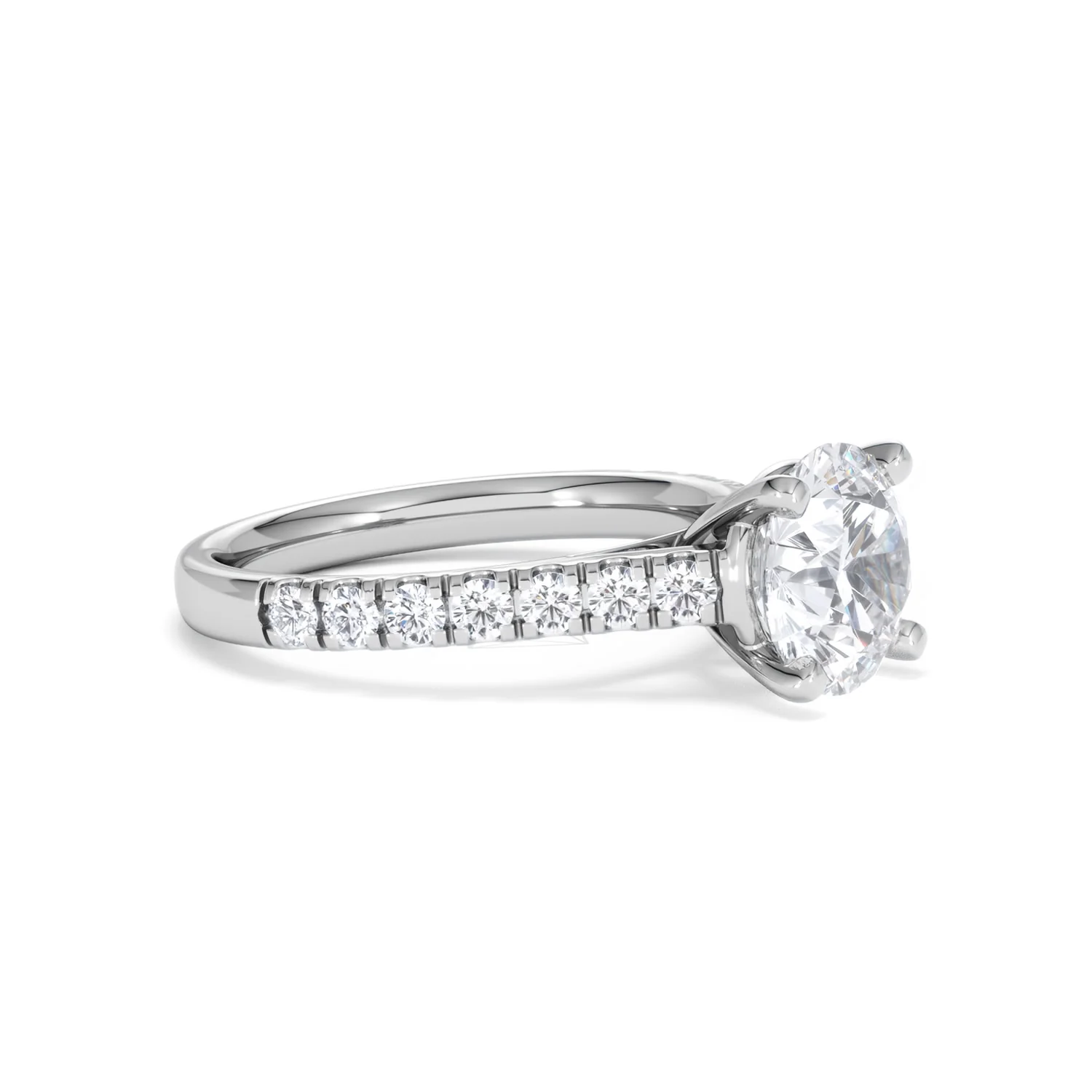 Natalia Lab Diamond Engagement Side Stone Ring Platinum 2.50CT F/VS1 - Image 21