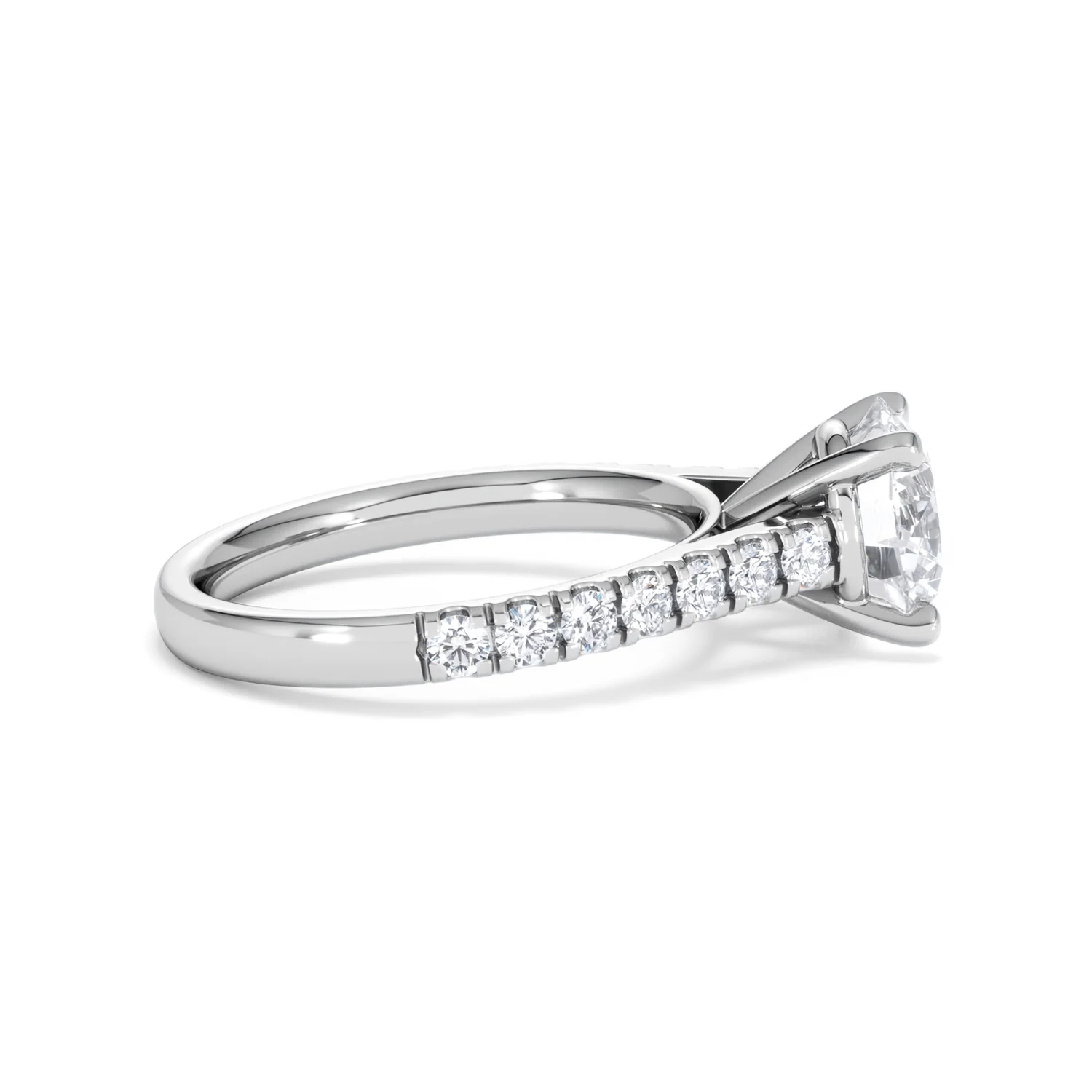 Natalia Lab Diamond Engagement Side Stone Ring Platinum 2.50CT F/VS1 - Image 29