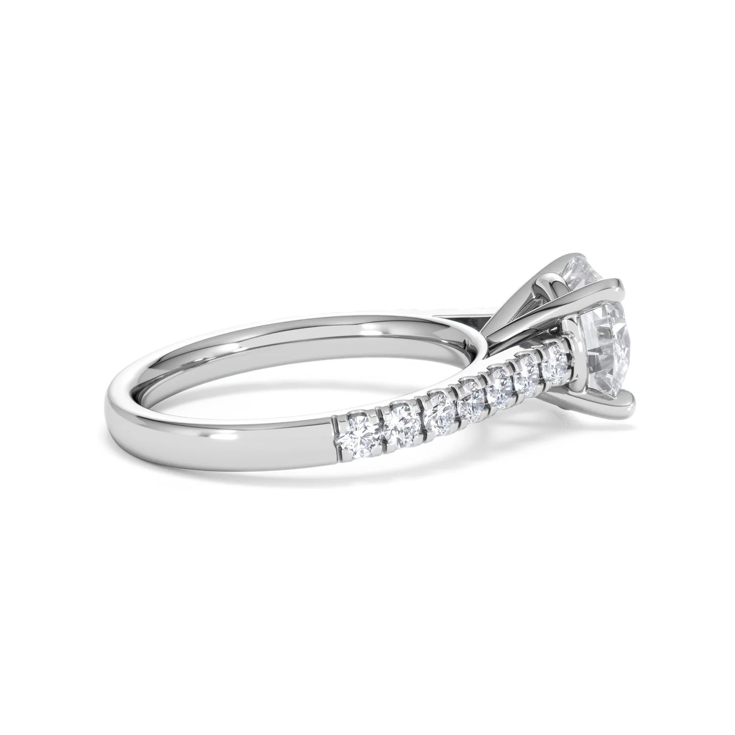 Natalia Lab Diamond Engagement Side Stone Ring Platinum 2.50CT F/VS1 - Image 32