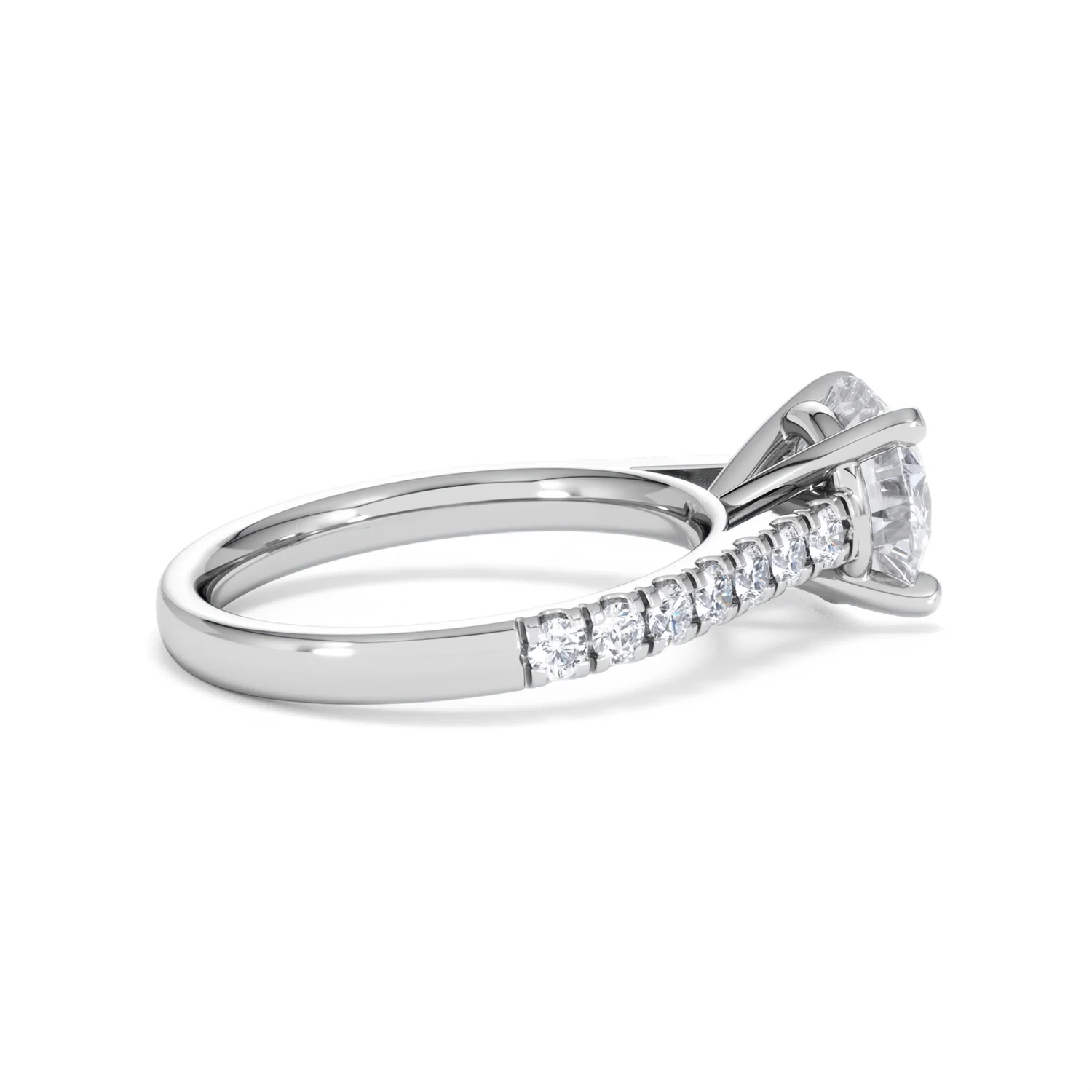 Natalia Lab Diamond Engagement Side Stone Ring Platinum 2.50CT F/VS1 - Image 33