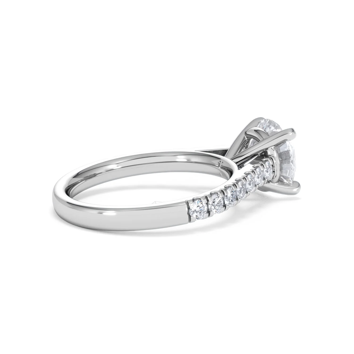 Natalia Lab Diamond Engagement Side Stone Ring Platinum 2.50CT F/VS1 - Image 35