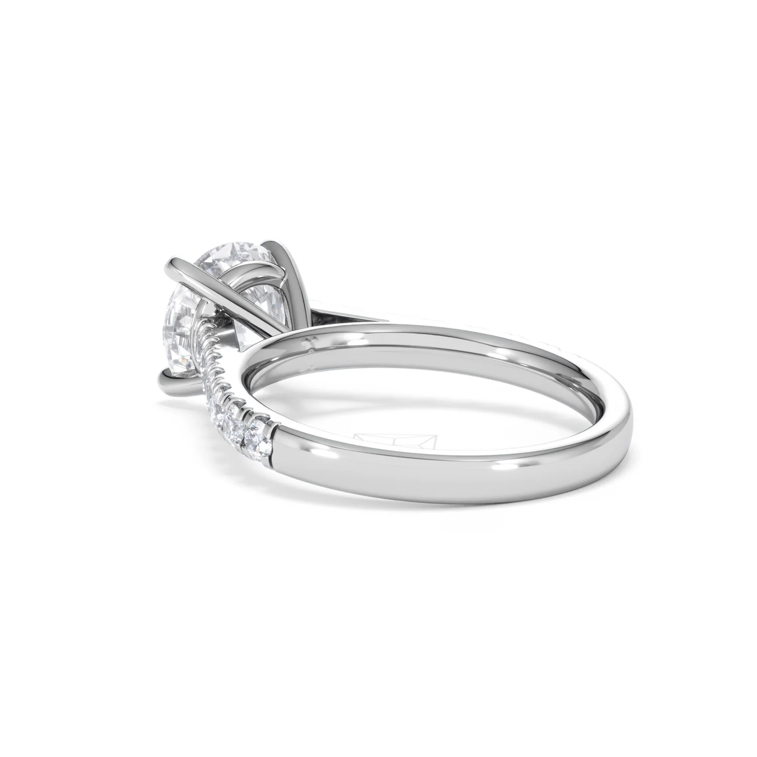 Natalia Lab Diamond Engagement Side Stone Ring Platinum 2.50CT F/VS1 - Image 58