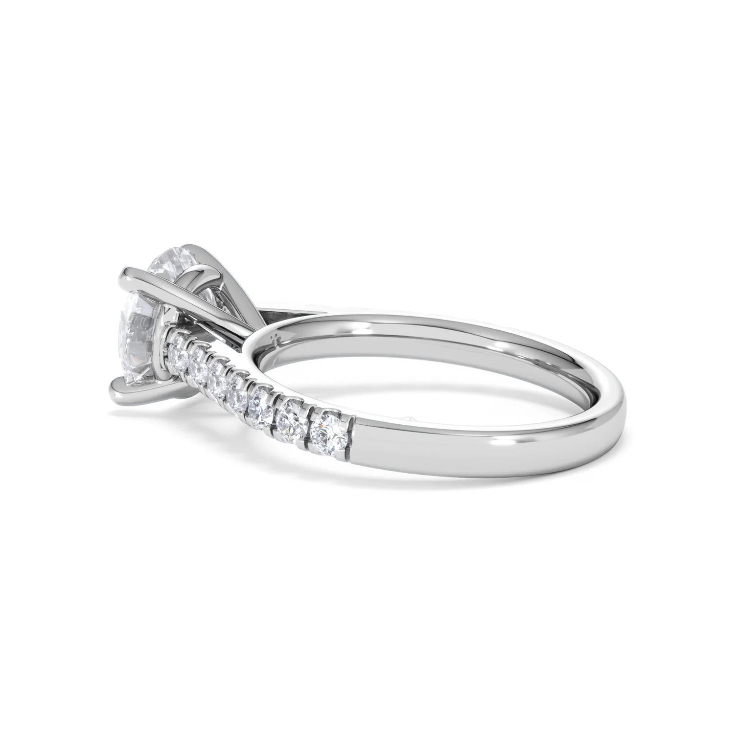 Natalia Lab Diamond Engagement Side Stone Ring Platinum 2.50CT F/VS1 - Image 63