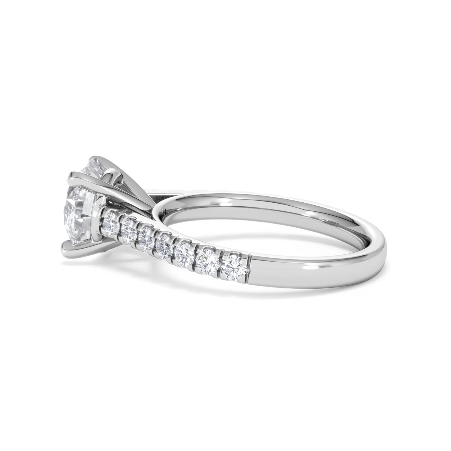 Natalia Lab Diamond Engagement Side Stone Ring Platinum 2.50CT F/VS1 - Image 66