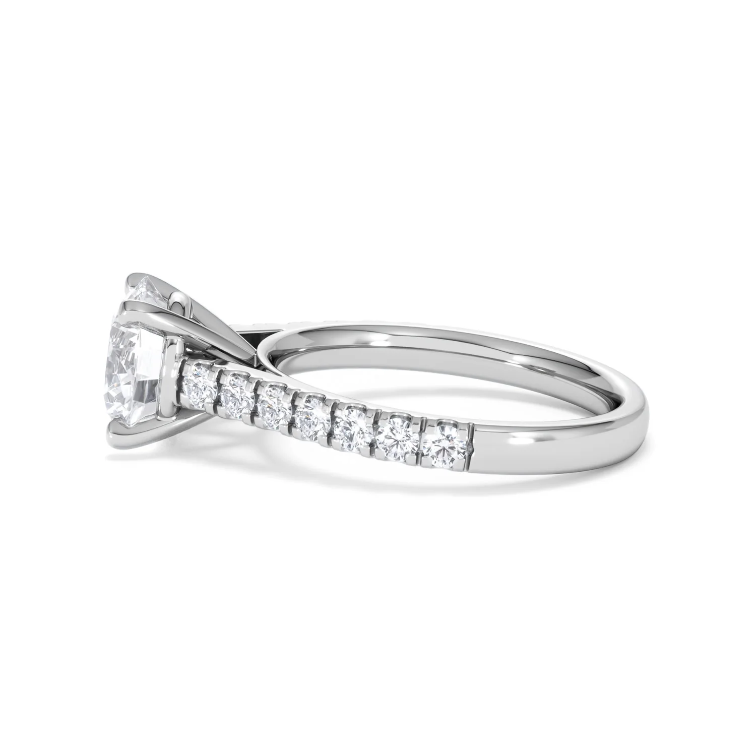 Natalia Lab Diamond Engagement Side Stone Ring Platinum 2.50CT F/VS1 - Image 69