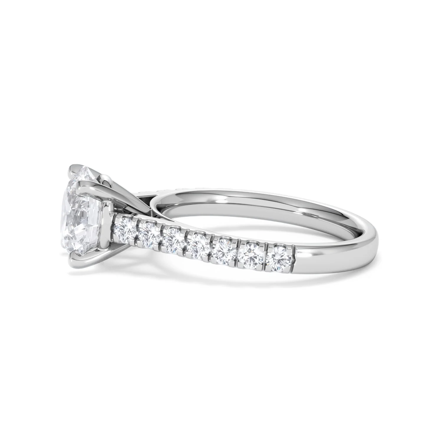 Natalia Lab Diamond Engagement Side Stone Ring Platinum 2.50CT F/VS1 - Image 71