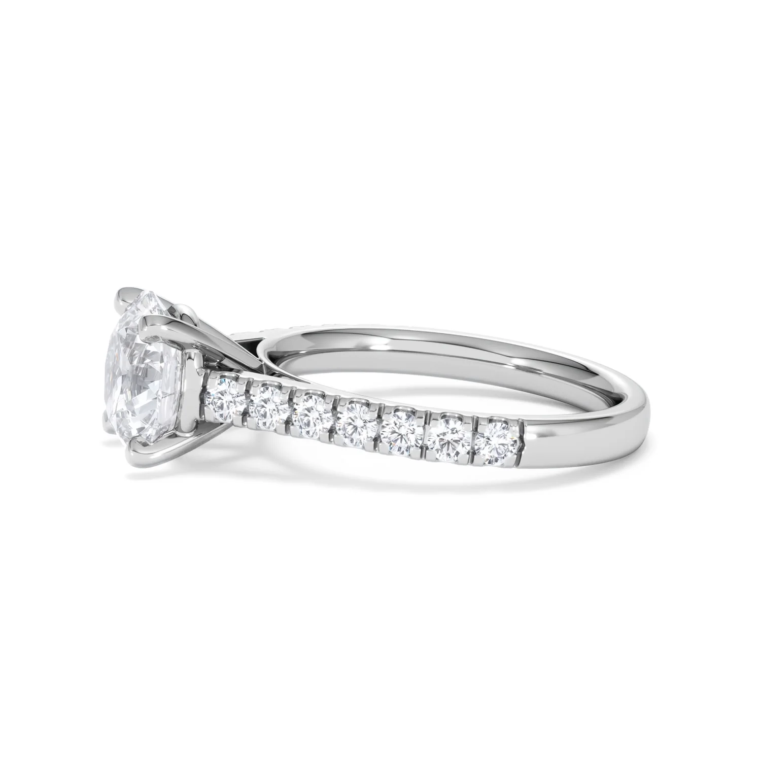 Natalia Lab Diamond Engagement Side Stone Ring Platinum 2.50CT F/VS1 - Image 72