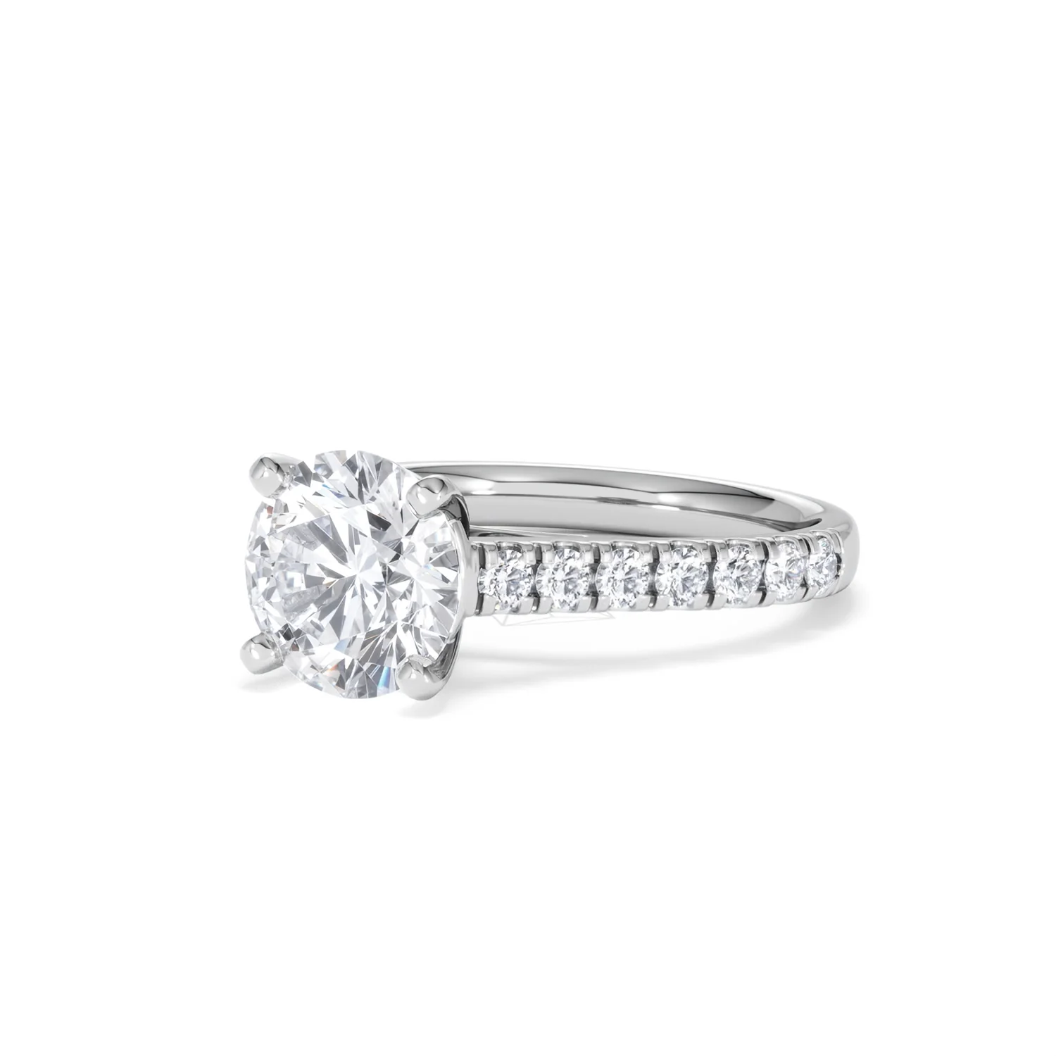Natalia Lab Diamond Engagement Side Stone Ring Platinum 2.50CT F/VS1 - Image 82
