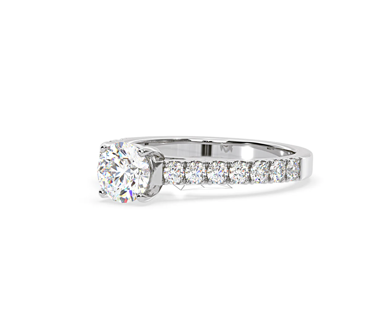 Natalia Lab Diamond Engagement Side Stone Ring Platinum 2.50CT F/VS1 - Image 96