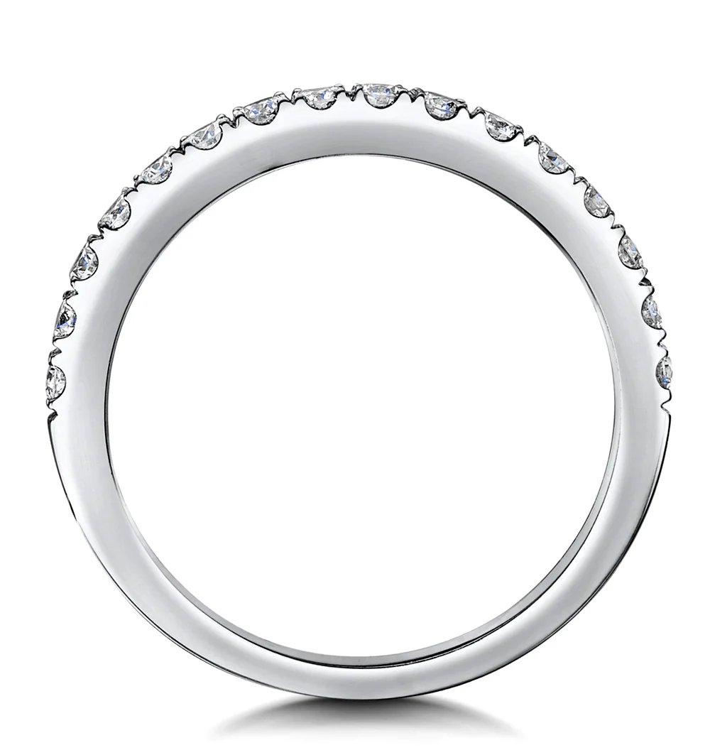 Natalia Matching 2MM Wedding Band 0.50ct H/Si Diamonds in Platinum - Image 3