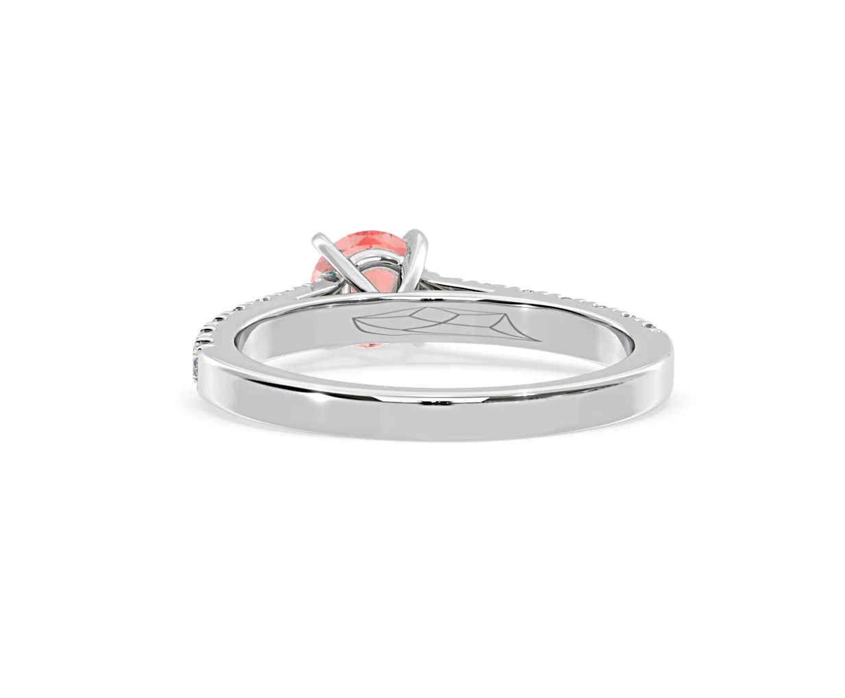 Natalia Pink Lab Diamond 0.91ct Side Stone Ring in Platinum - Elara Collection - Image 44