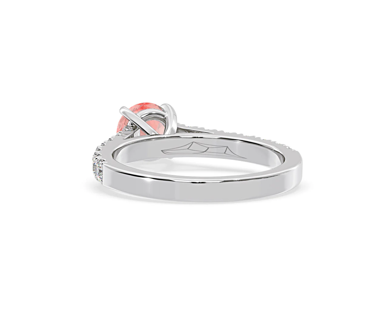 Natalia Pink Lab Diamond 1.50ct Side Stone Ring in 18K White Gold - Elara Collection - Image 42