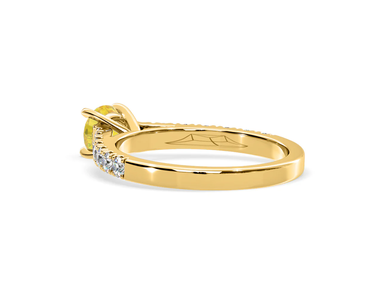 Natalia Yellow Lab Diamond 0.91ct Side Stone Ring in 18K Yellow Gold - Elara Collection - Image 38