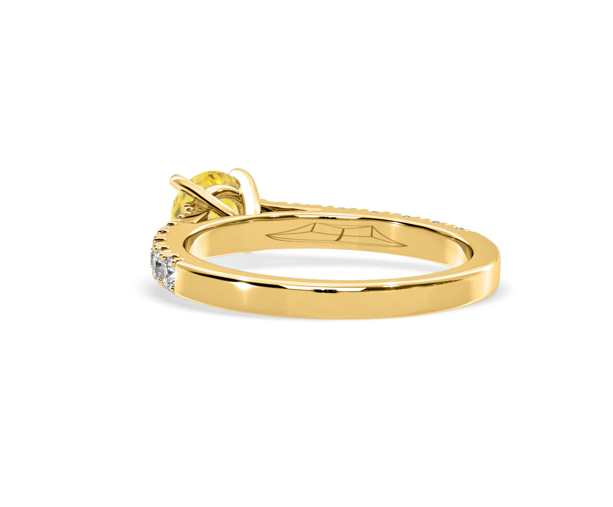 Natalia Yellow Lab Diamond 0.91ct Side Stone Ring in 18K Yellow Gold - Elara Collection - Image 41