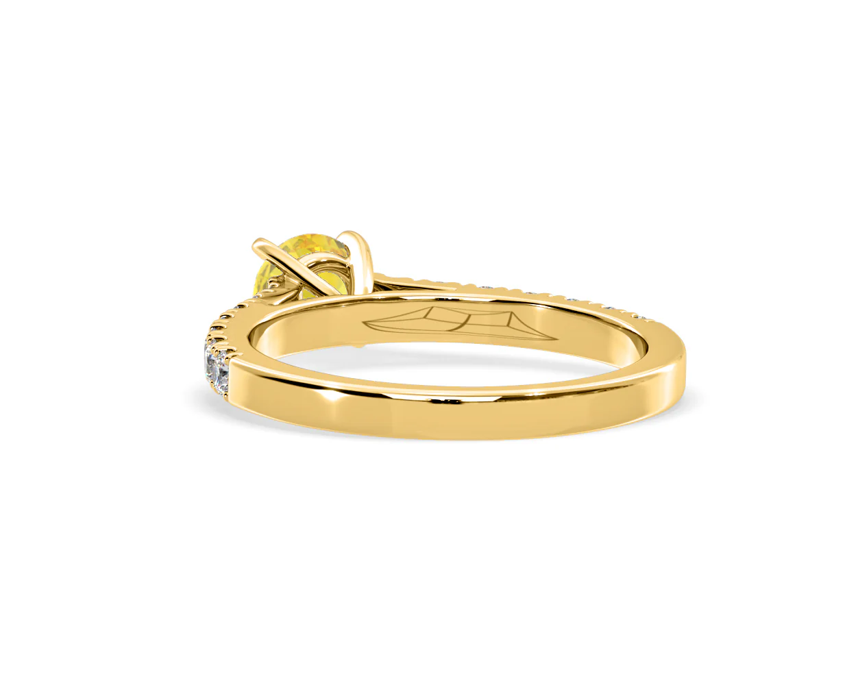 Natalia Yellow Lab Diamond 0.91ct Side Stone Ring in 18K Yellow Gold - Elara Collection - Image 42
