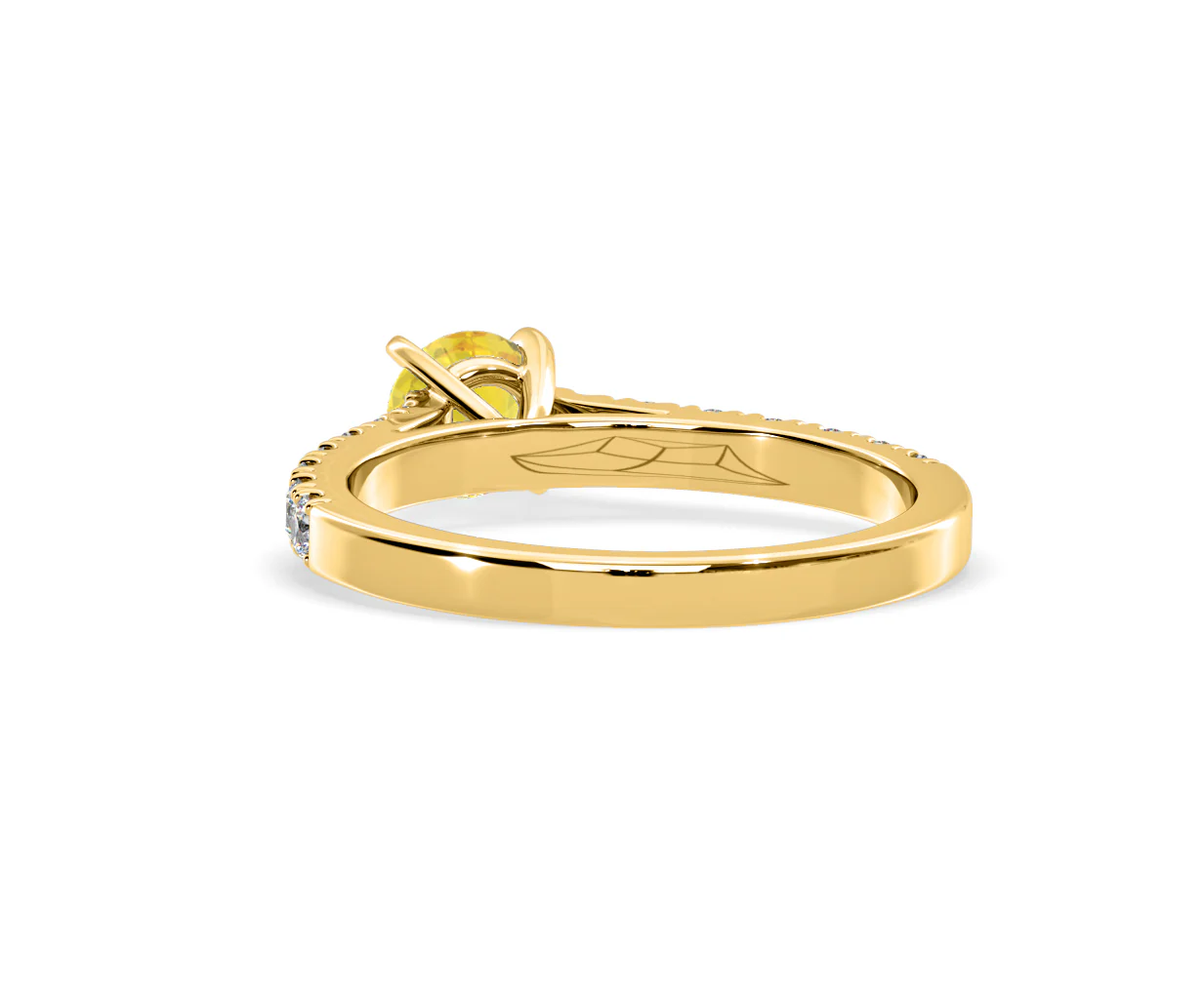 Natalia Yellow Lab Diamond 0.91ct Side Stone Ring in 18K Yellow Gold - Elara Collection - Image 43