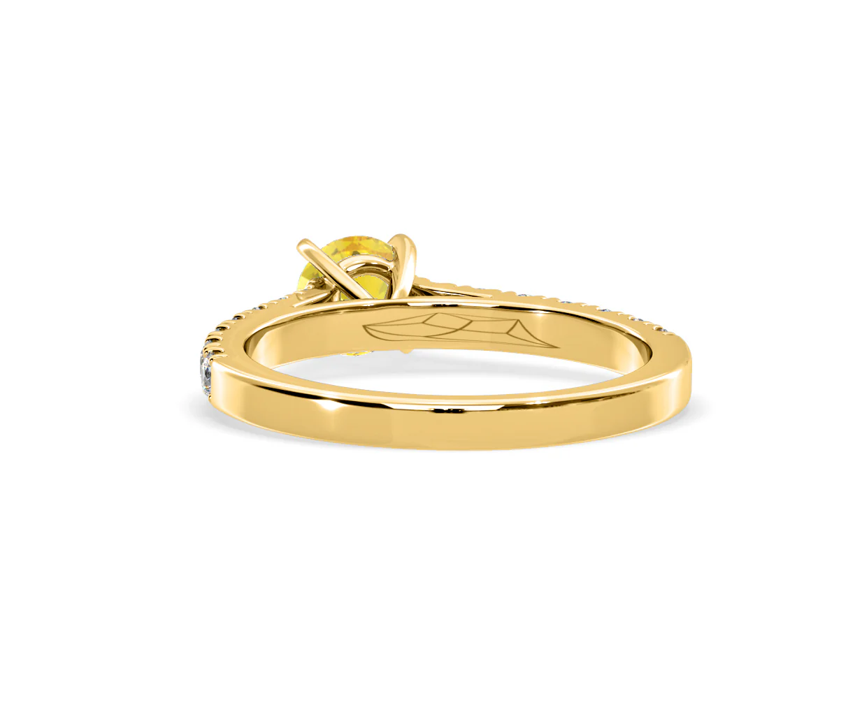 Natalia Yellow Lab Diamond 0.91ct Side Stone Ring in 18K Yellow Gold - Elara Collection - Image 44
