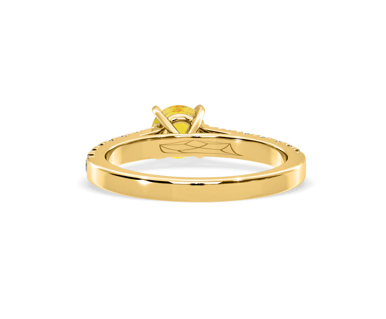 Natalia Yellow Lab Diamond 0.91ct Side Stone Ring in 18K Yellow Gold - Elara Collection - Image 46