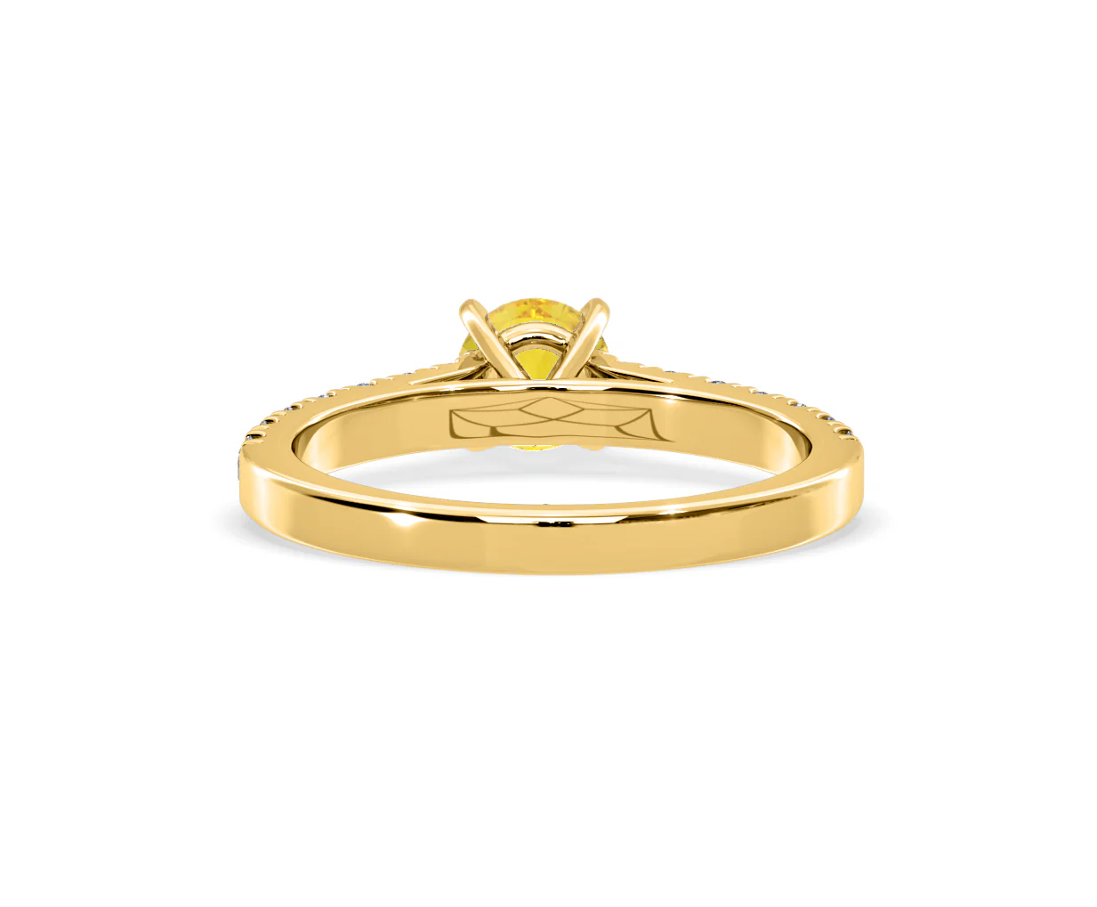 Natalia Yellow Lab Diamond 0.91ct Side Stone Ring in 18K Yellow Gold - Elara Collection - Image 47