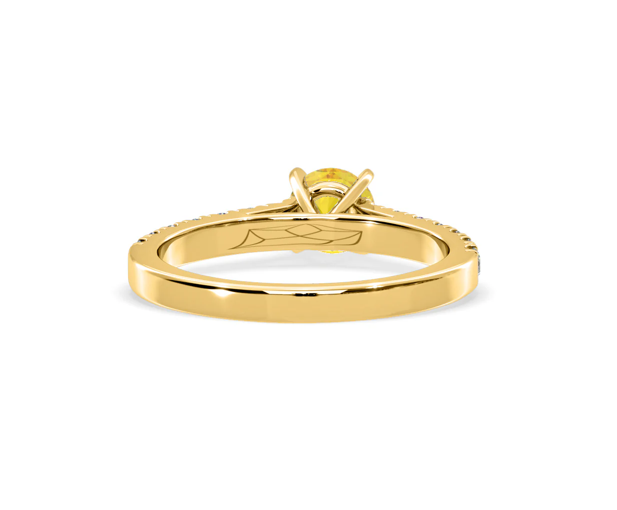 Natalia Yellow Lab Diamond 0.91ct Side Stone Ring in 18K Yellow Gold - Elara Collection - Image 49